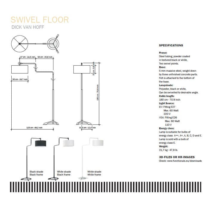 Functionals Swivel vloerlamp