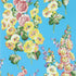 Sanderson Hollyhocks fire Pink/bright Blue 217033