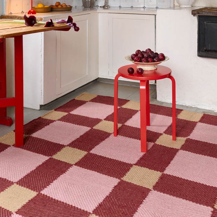 Layered Plum Punch Jute vloerkleed