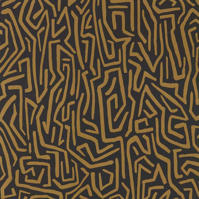 Harlequin behang Melodic Gold/Black Earth 112829