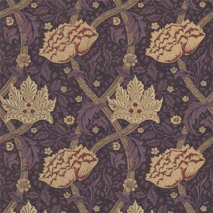 Morris & Co behang Windrush Aubergine 210492