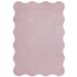 Layered organic scallop Pink Lavender wool vloerkleed