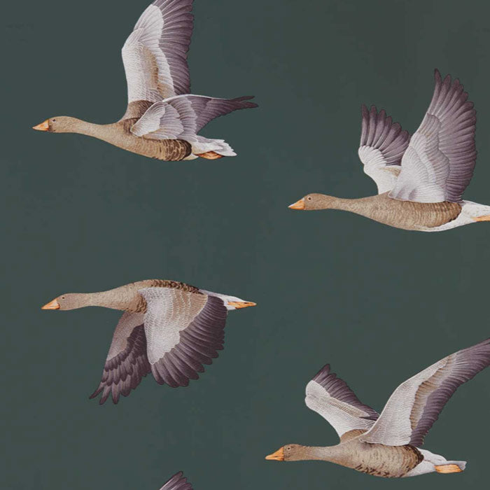 Sanderson Elysian Geese Amsterdam Green 216608