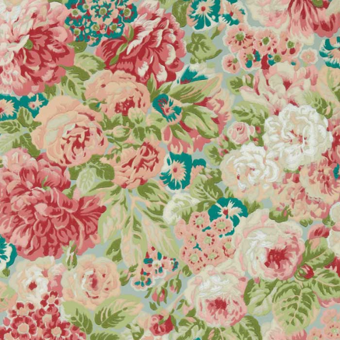 Sanderson Rose and Peony Blue Clay / Carmen LT 217029