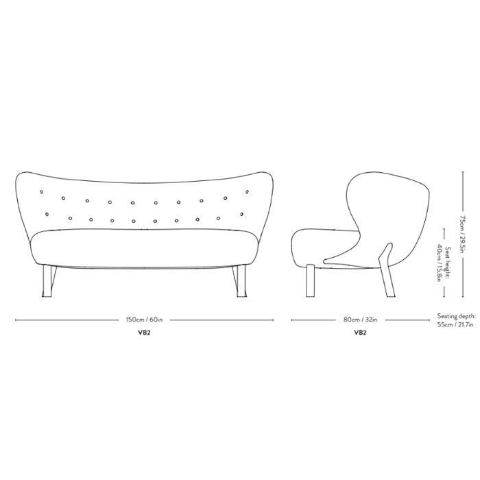 &amp;tradition Little Petra VB2 Sofa