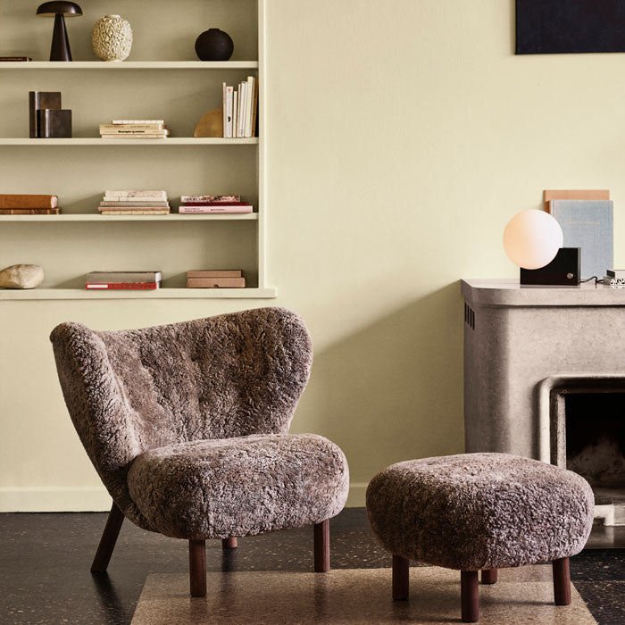 &tradition Little Petra Pouf ATD1 sheepskin