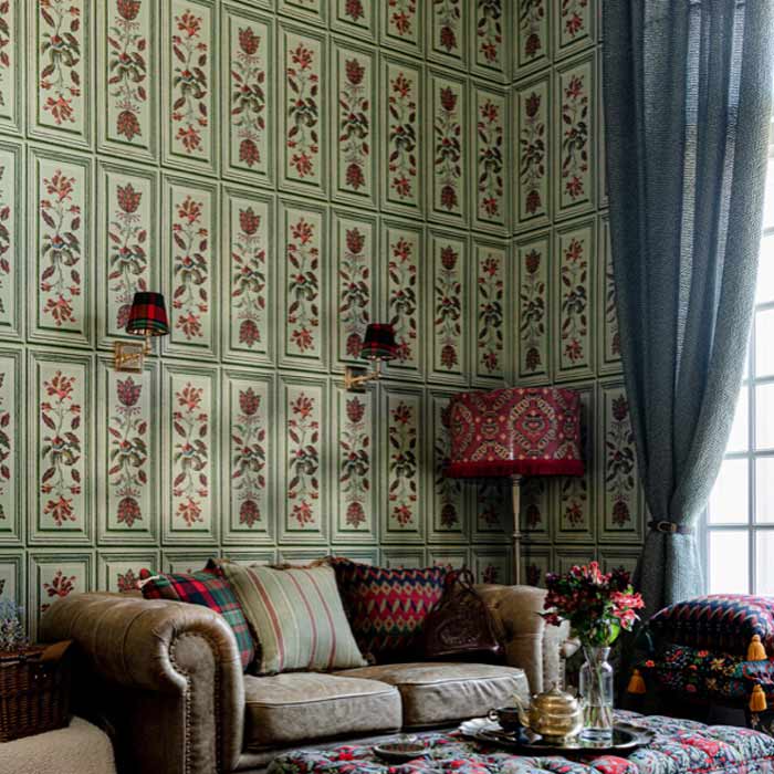 Mind the Gap behang tales of Tyrolean panel Alpen Green WP20699