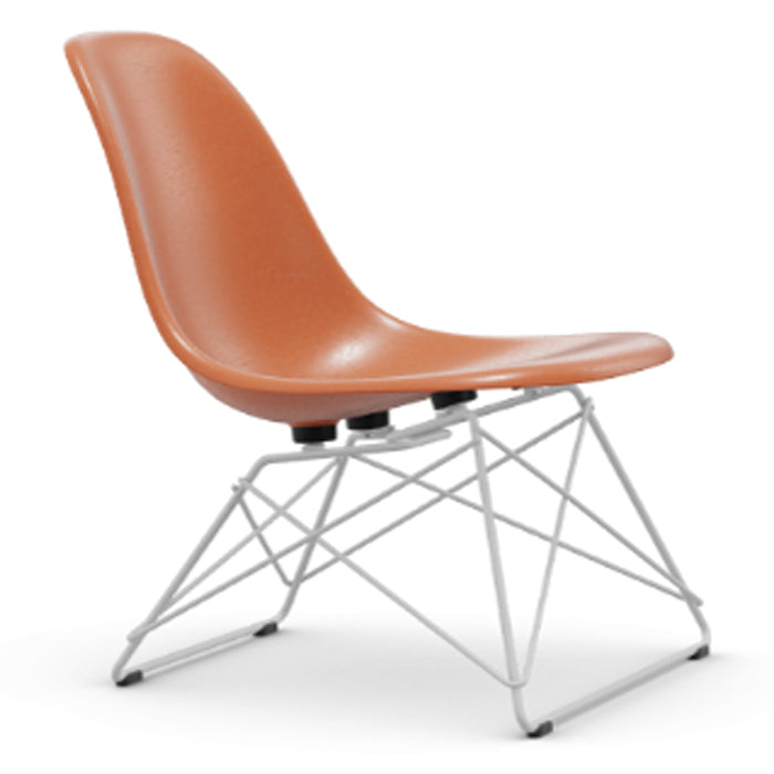 Vitra Eames Fiberglass Side Chair LSR wit onderstel