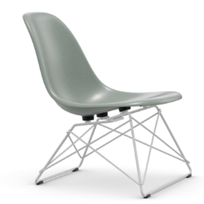 Vitra Eames Fiberglass Side Chair LSR wit onderstel