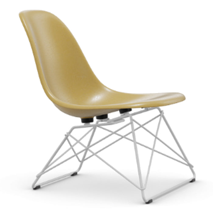 Vitra Eames Fiberglass Side Chair LSR wit onderstel