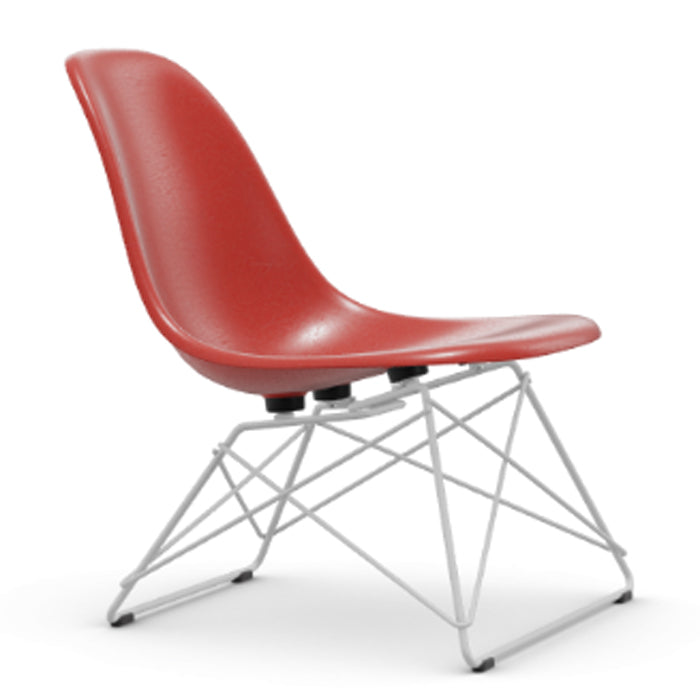 Vitra Eames Fiberglass Side Chair LSR wit onderstel