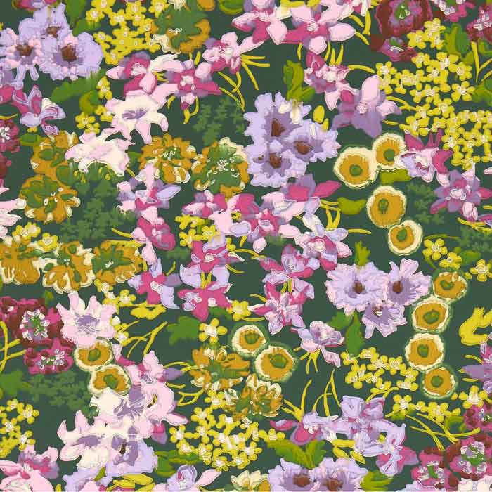 Harlequin behang wildflower meadow Emerald/Amethyst/Peridot 113049