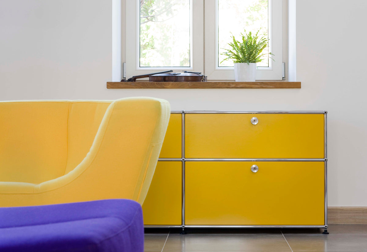 USM Haller lage kast in golden yellow – Drent&vanDijk