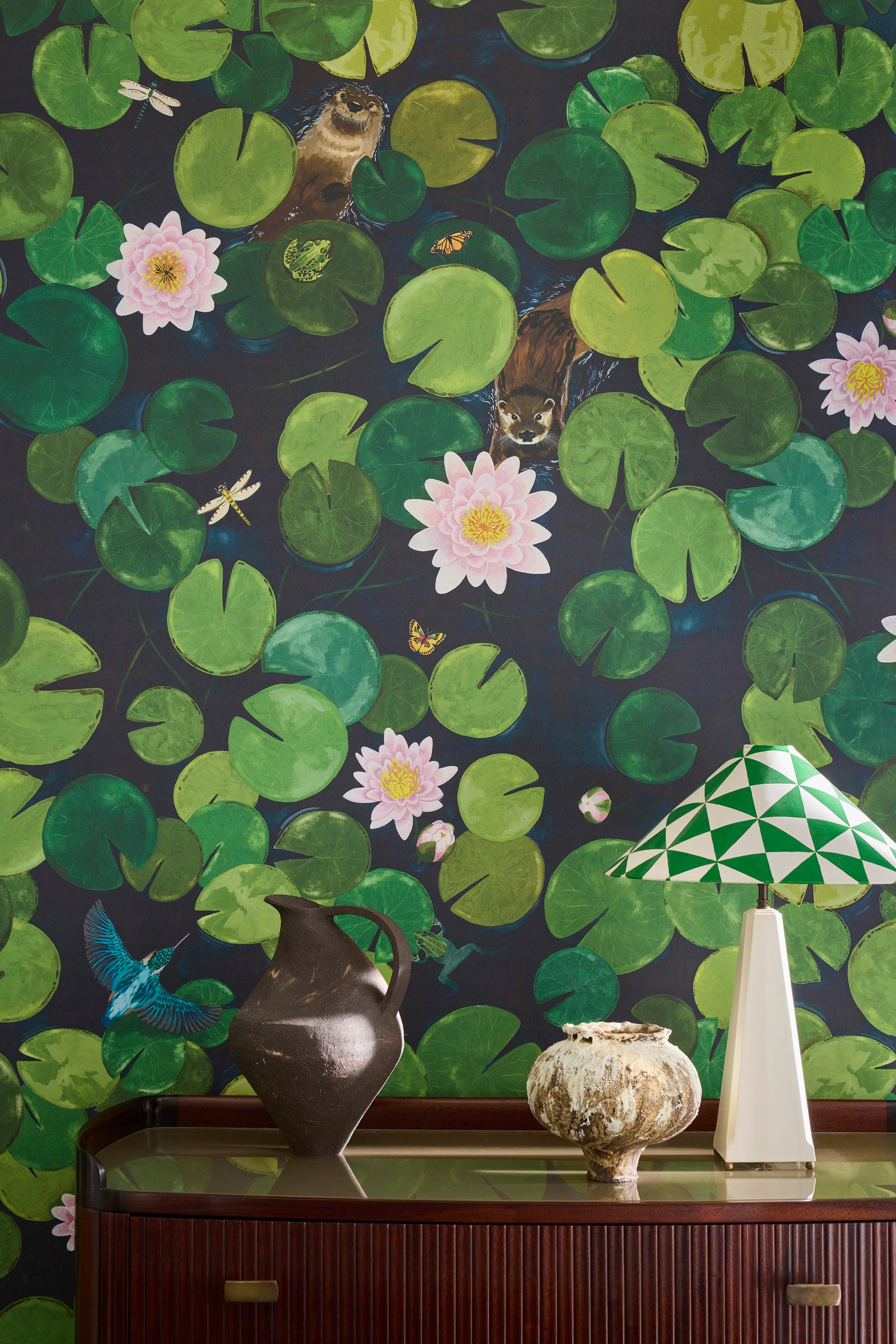Little Greene behang Lily Pads 