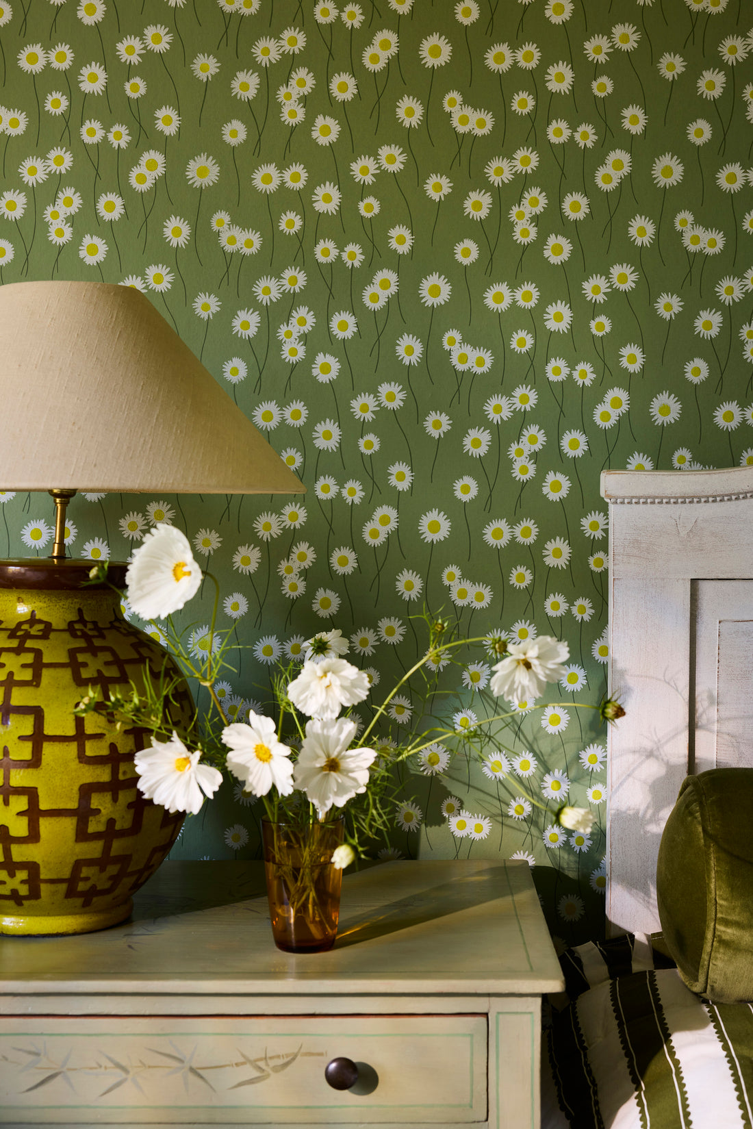 Little Greene behang Moon Daisies 