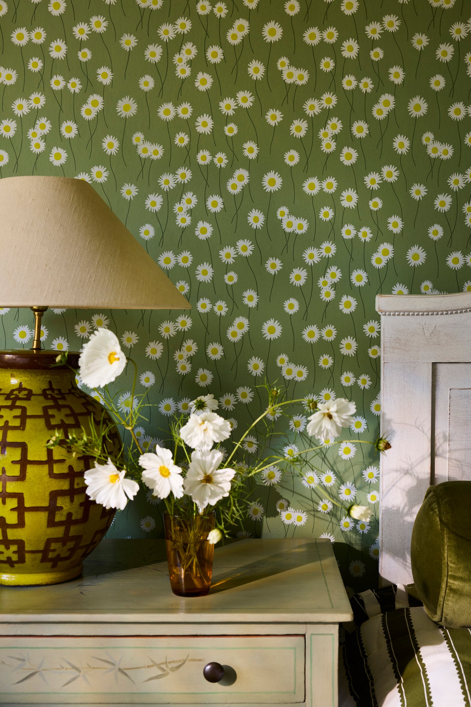 Little Greene behang Moon Daisies 