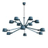  tonone Bolt Chandelier 12 arm  blauw
