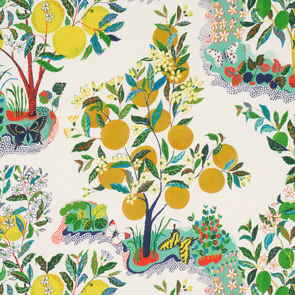 Schumacher Citrus Garden Indoor/Outdoor stof Primary 177330
