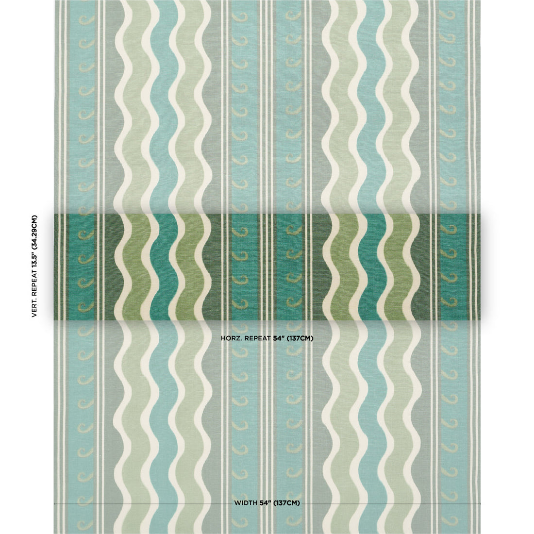 Schumacher Roman Reverie Teal &amp; Leaf sfeerbeeld