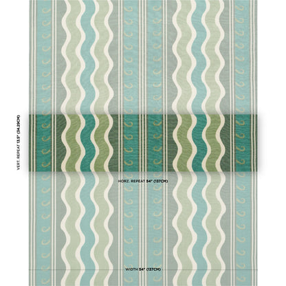 Schumacher Roman Reverie Teal &amp; Leaf sfeerbeeld
