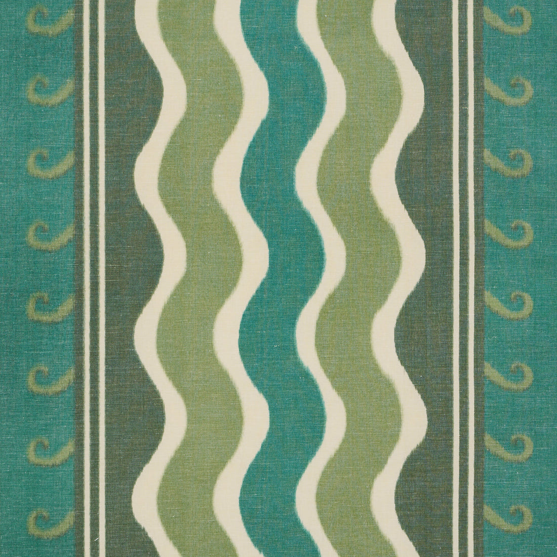 Schumacher Roman Reverie stof Teal &amp; Leaf 182630