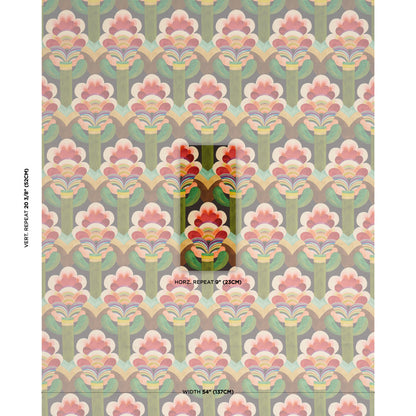 Schumacher Fleur Indienne Velvet Cinnabar sfeerbeeld