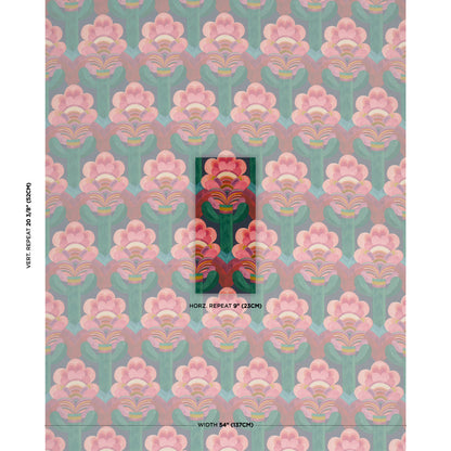Schumacher Fleur Indienne Velvet Rose sfeerbeeld