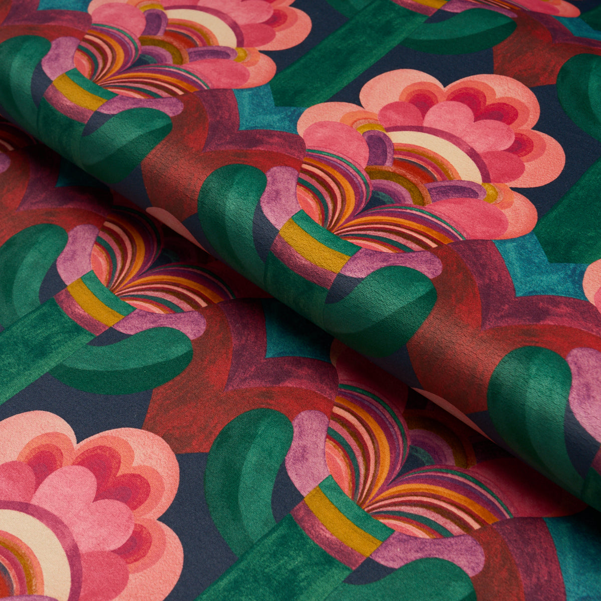 Schumacher Fleur Indienne Velvet Rose sfeerbeeld 2