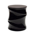 Ligne Roset Simeti bijzettafel rouge noir, Studio Zest, glasvezel hoogglans lak, Ø 40 × H 48 cm, handgemaakt Vietnam