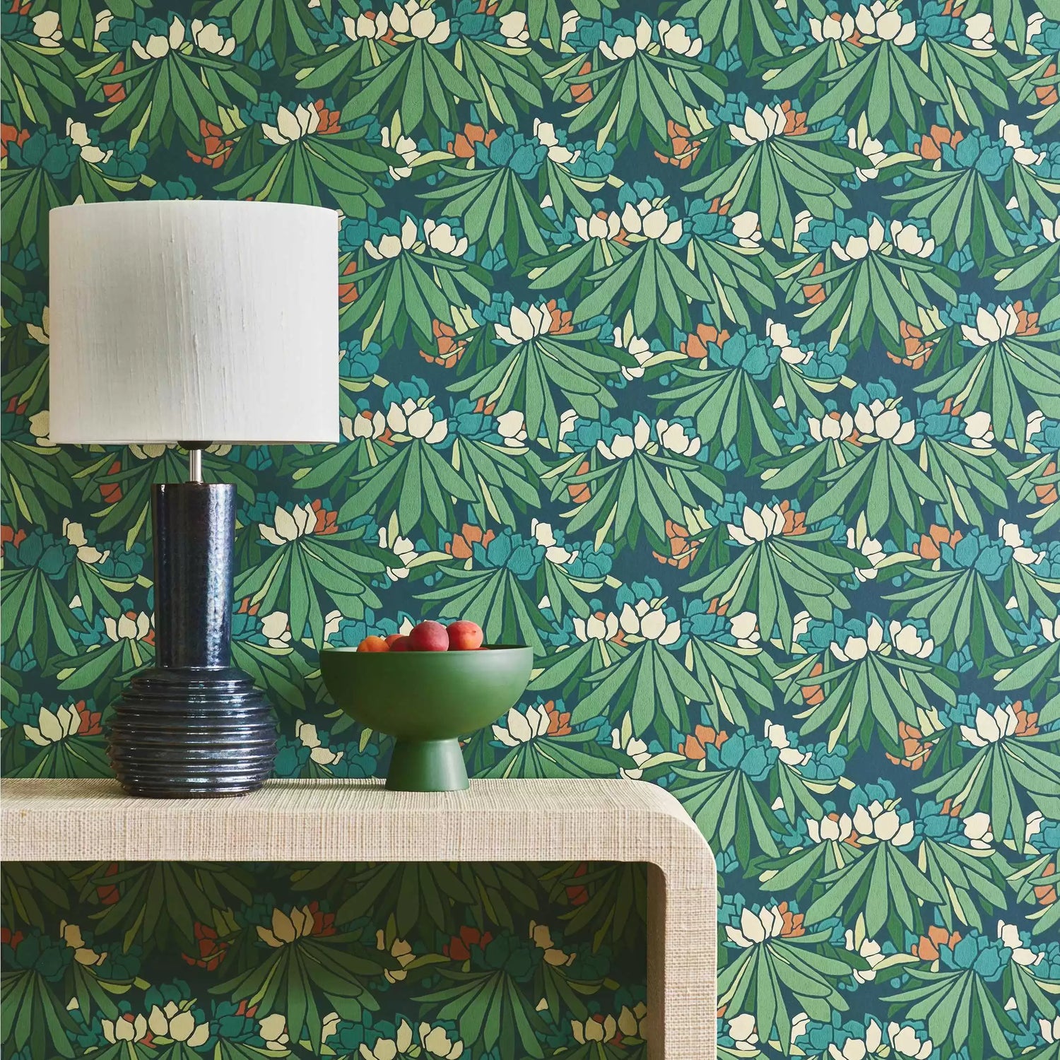 1838 Wallcoverings behang Rhododendron - Forest Green 2412-176-03