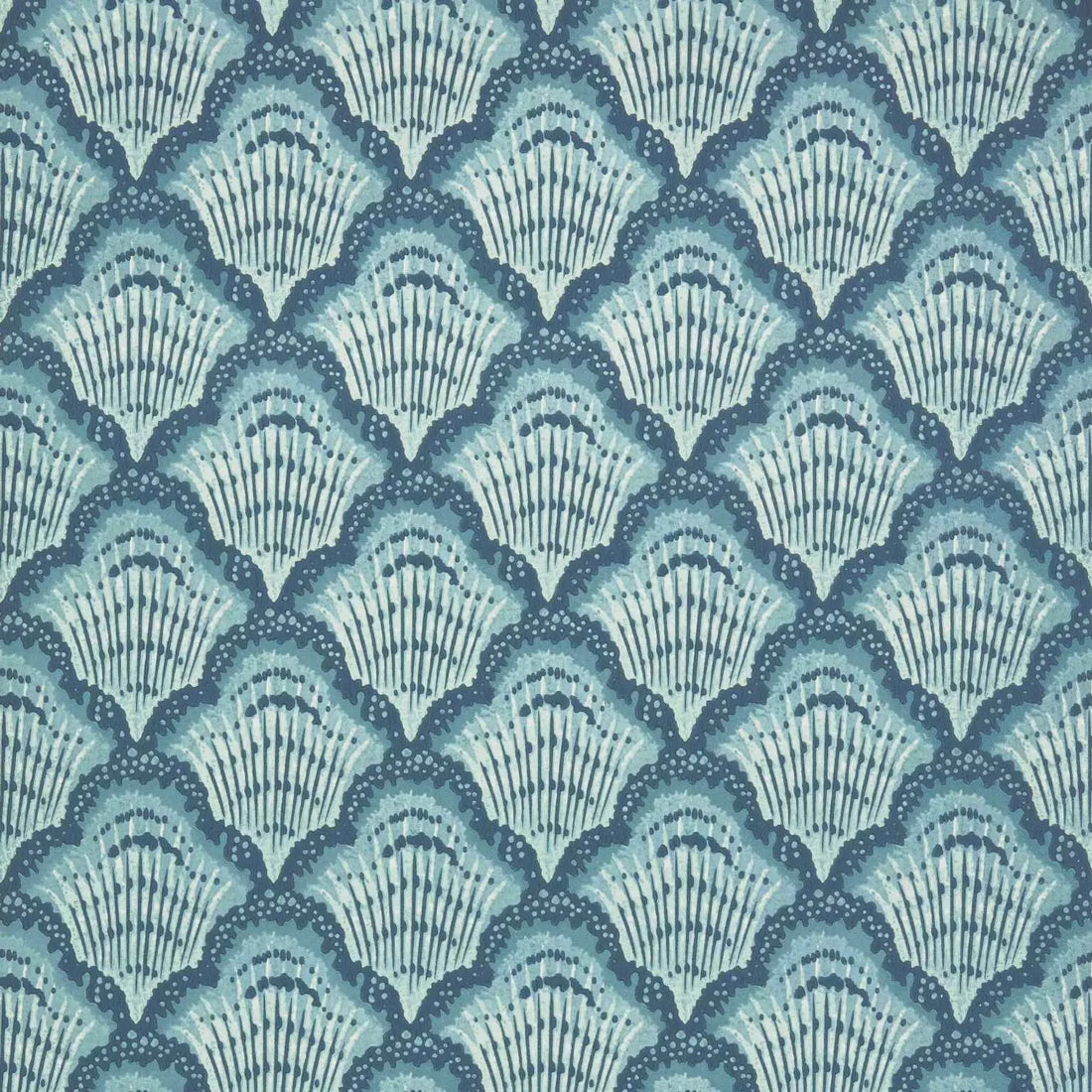 1838 Wallcoverings behang Calico Shell - Aqua 2412-179-03