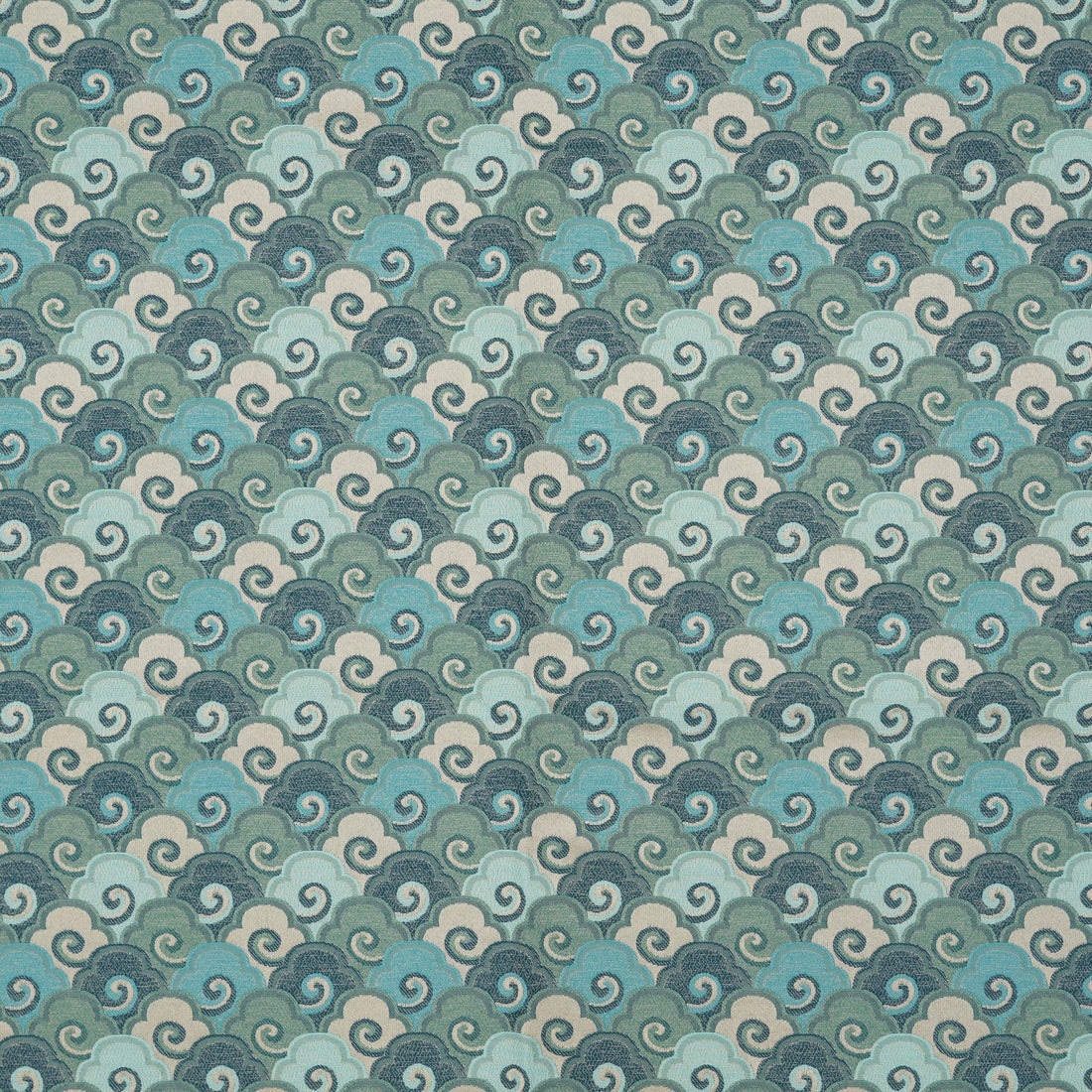 Jim Thompson stof Cloud Tesserae Aqua Jade JT014034002