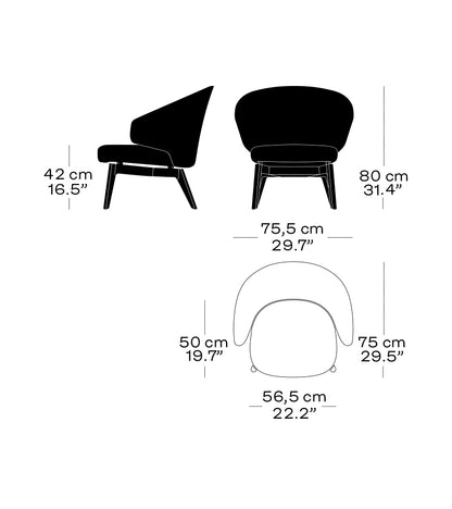 Fritz Hansen Let sheepskin fauteuil special edition