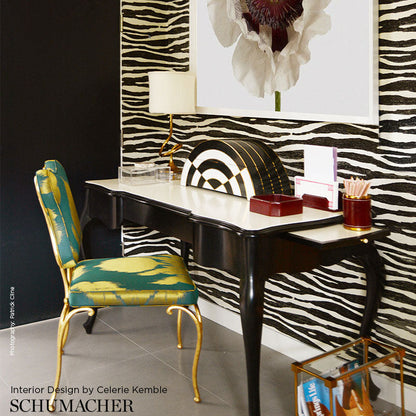 Schumacher Ripple Sisal Zebra detail textuur