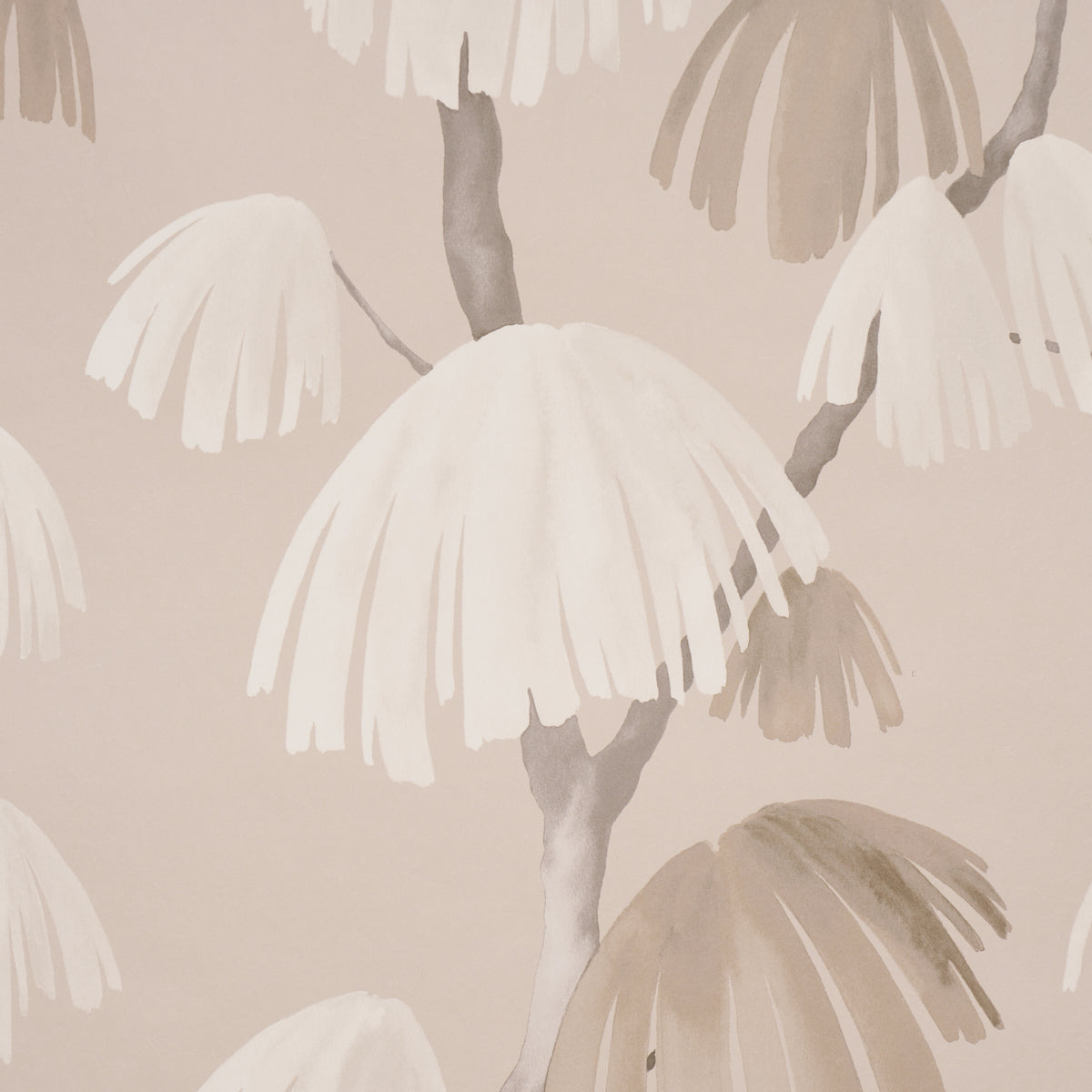 Schumacher Weeping Pine Taupe detail