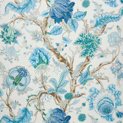 Schumacher Indian Arbre Peacock &amp; Emerald 5010492