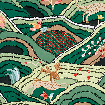 Schumacher Rolling Hills Green detail dieren