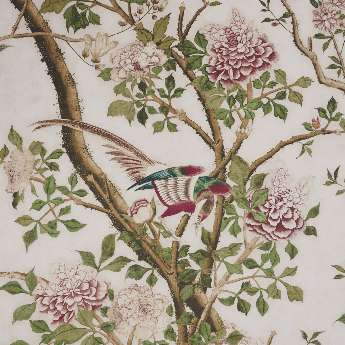 Schumacher Les Oiseaux Ivory detail