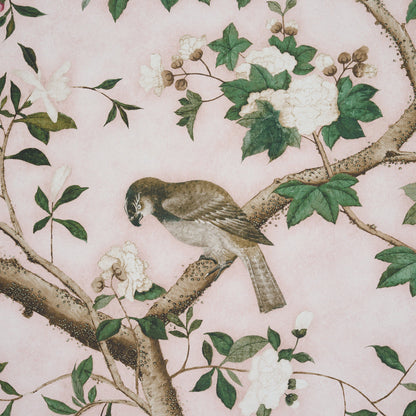 Schumacher Les Oiseaux Blush detail 2