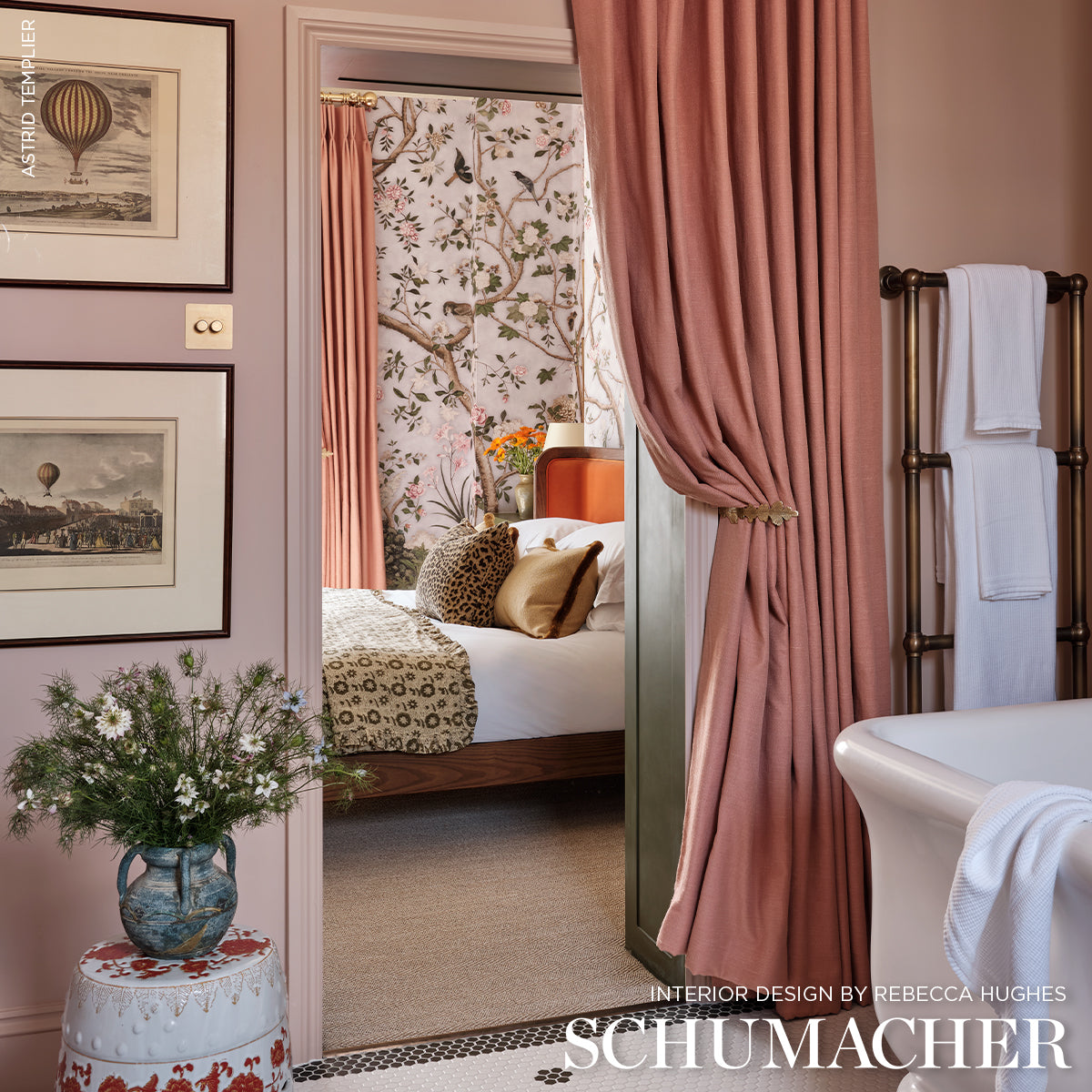 Schumacher Les Oiseaux Blush sfeerbeeld 4
