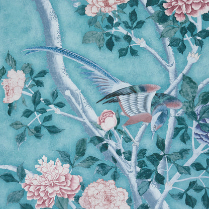 Schumacher Les Oiseaux Blue Turquoise sfeerbeeld 2