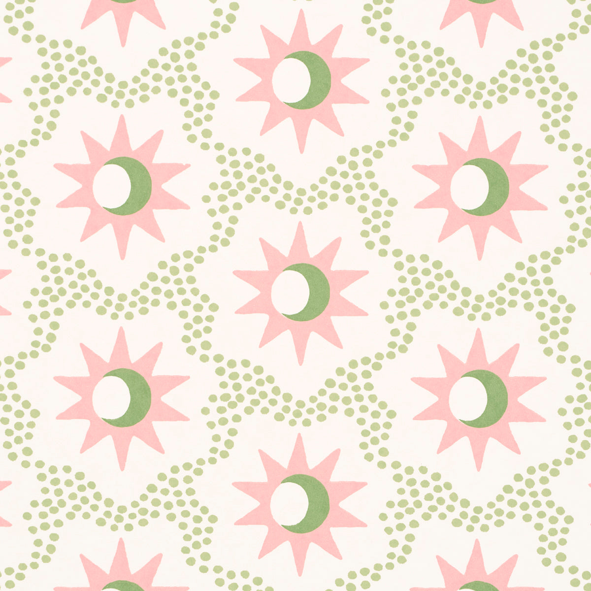 Schumacher Lucie Pink &amp; Green detail