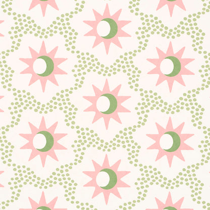 Schumacher Lucie Pink &amp; Green detail