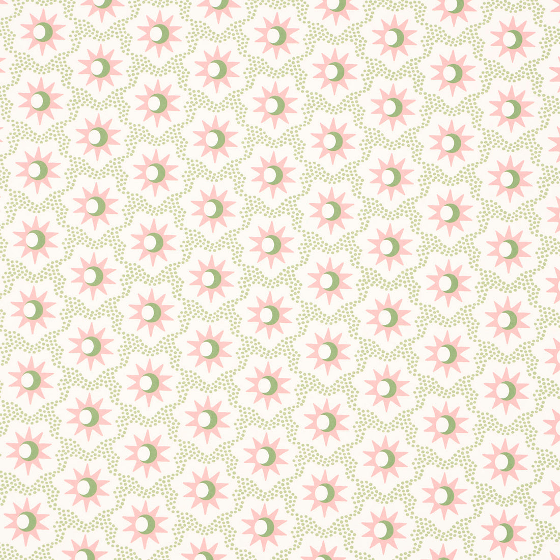 Schumacher Lucie behang Pink &amp; Green 5015762