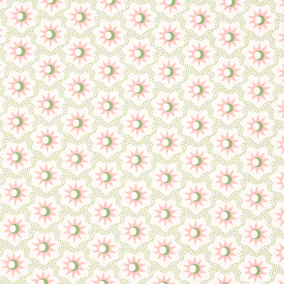 Schumacher Lucie behang Pink &amp; Green 5015762