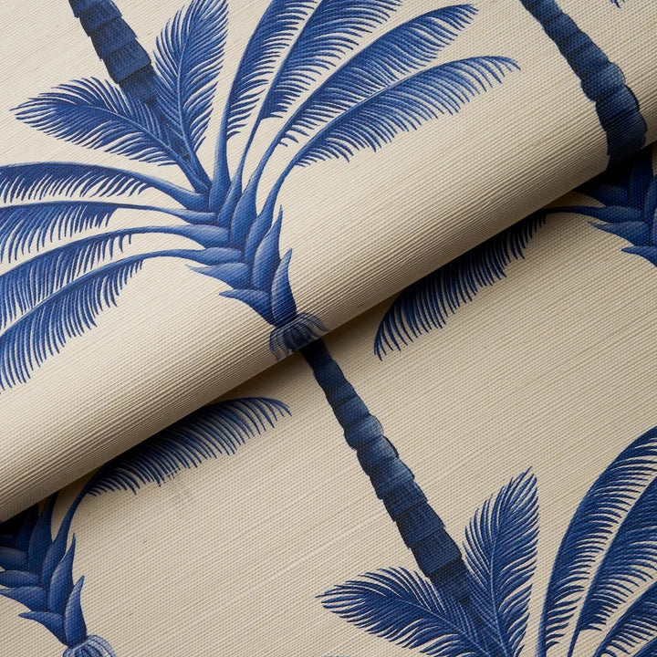 Schumacher A Palm Is A Palm Sisal behangbekleding Indigo Palm Grove 5016962