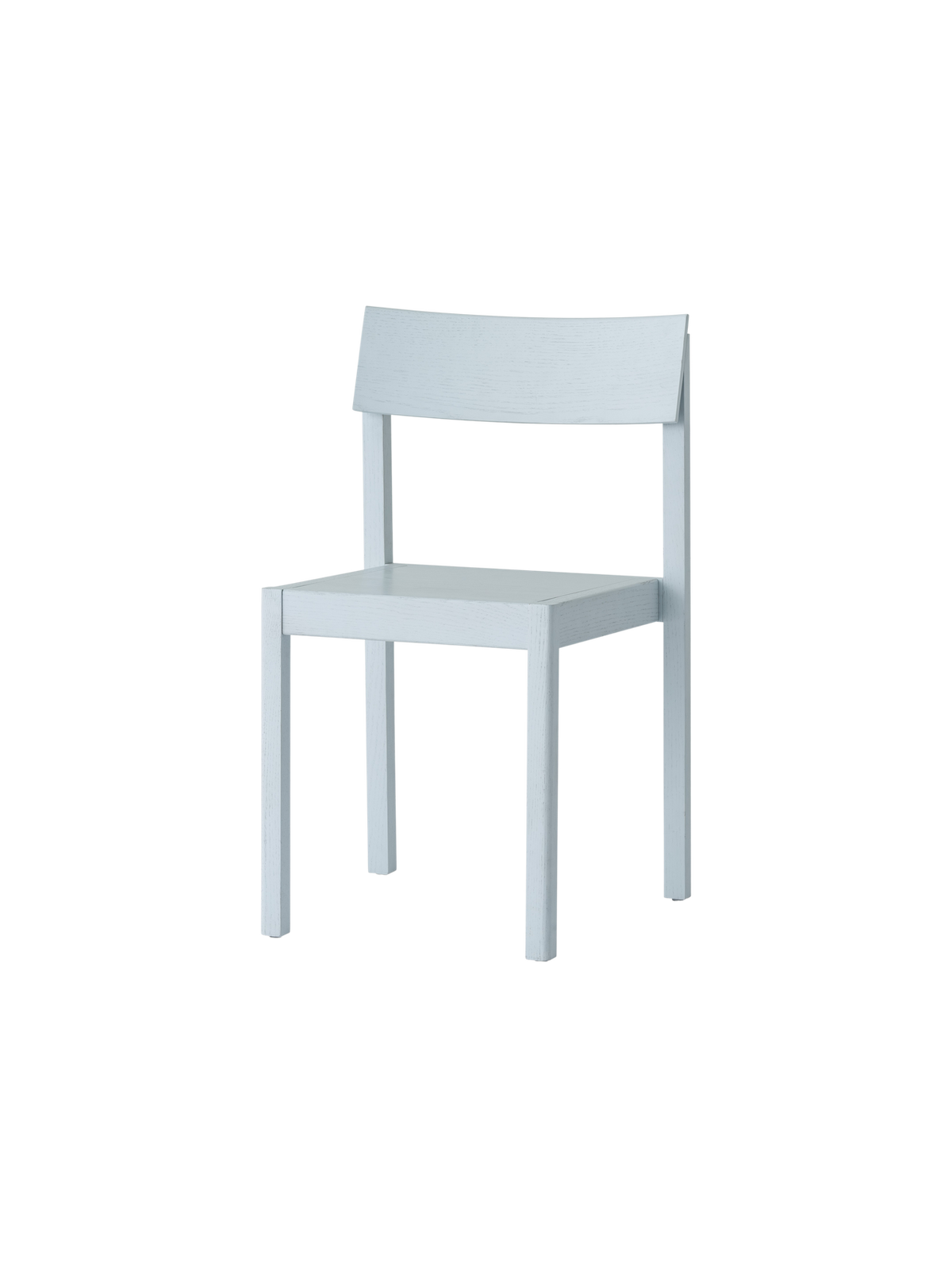 Audo Mauro Dining Chair Linen Blue Oak hoekig