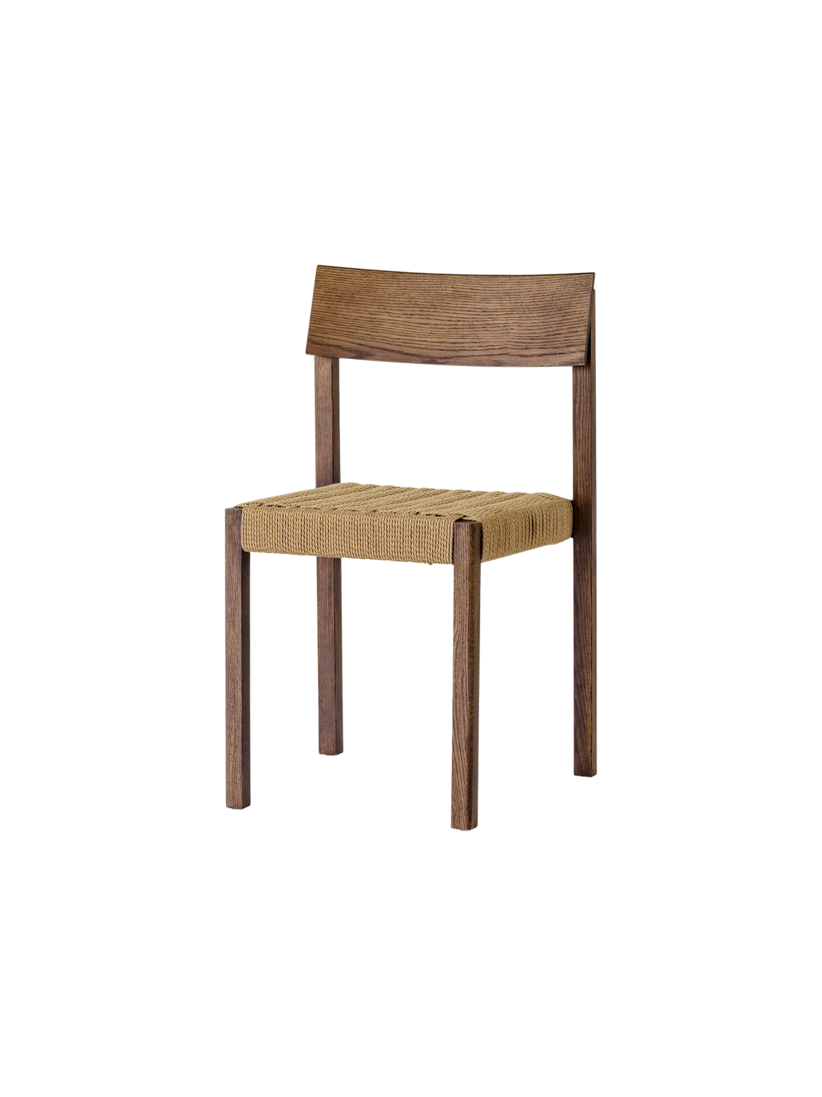 Audo Mauro Dining Chair Dark Stained Oak paper cord hoekig