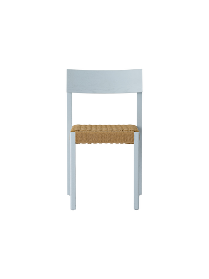 Audo Mauro Dining Chair Linen Blue Oak paper cord voor