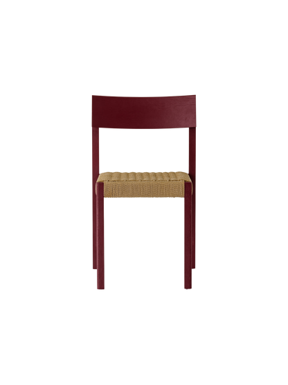 Audo Mauro Dining Chair French Red Oak paper cord voor